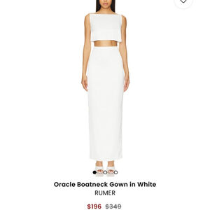 New RUMER Oracle Boatneck Gown, Size S $349 MSRP